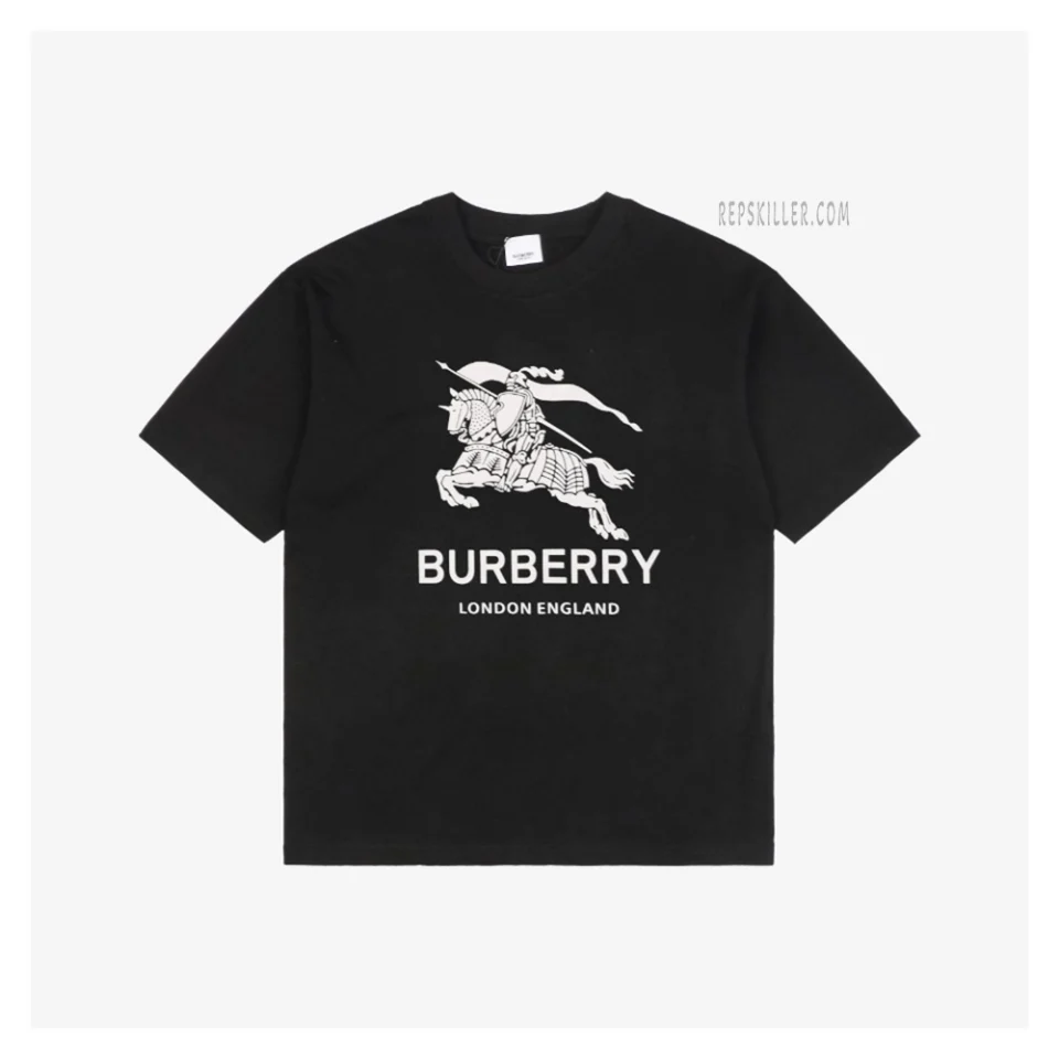 BBry Large Equestrian Knight Logo Print T-Shirt
