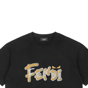 F Cartoon Yellow Letter Print T-Shirt12.jpeg