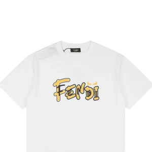 F Cartoon Yellow Letter Print T-Shirt4.jpeg
