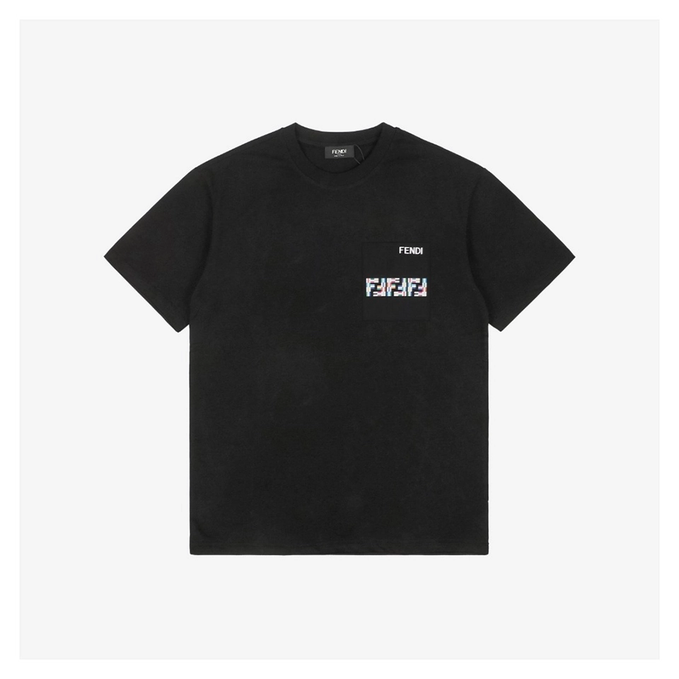 F Embossed FF Logo Pocket Patch T-Shirt