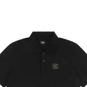 F Gold FF Embroidered Piqué Polo Shirt1.jpeg