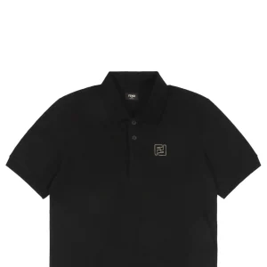 F Gold FF Embroidered Piqué Polo Shirt3.jpeg