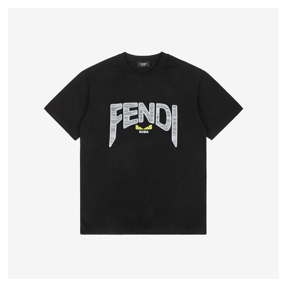 F Snake-Pattern Letter Graphic Cotton T-Shirt