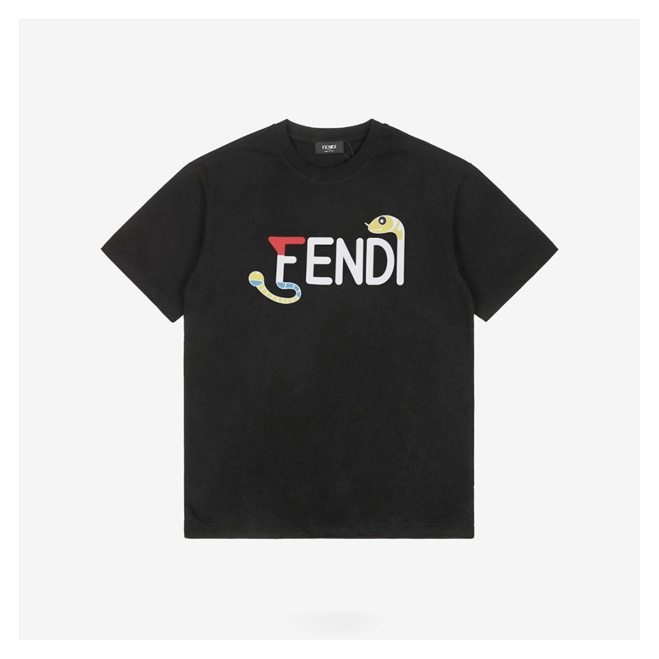 F Snake-Shaped Letter Graphic Print T-Shirt