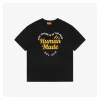 Human Made Heart Logo Letter Print T-Shirt (Black/White)