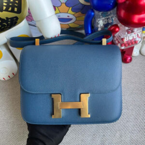 Replica Hermes Constance 18cm Deep Blue - premium 1:1 fake handbag model