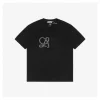 L Colorblock Large Logo Embroidery T-Shirt (Black/White)