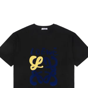 L Graffiti Floral Logo Flocked Paint T-Shirt16.jpeg