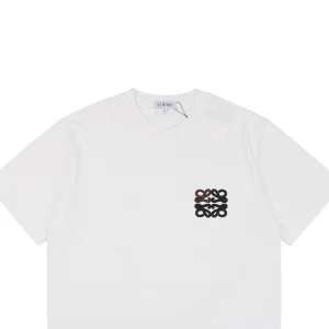 L Khaki Color-Block Floral Logo Embroidered T-Shirt1.jpeg