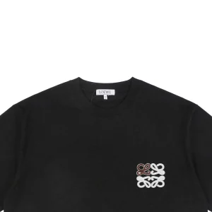 L Khaki Color-Block Floral Logo Embroidered T-Shirt10.jpeg