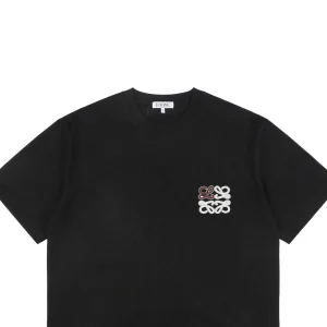 L Khaki Color-Block Floral Logo Embroidered T-Shirt12.jpeg