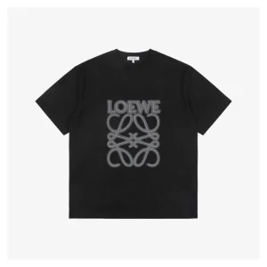 L Neon Floral Logo Embroidered T-Shirt with Dark Logo