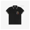 L Pocket Colorblock Floral Logo Polo T-Shirt (Black/Beige)