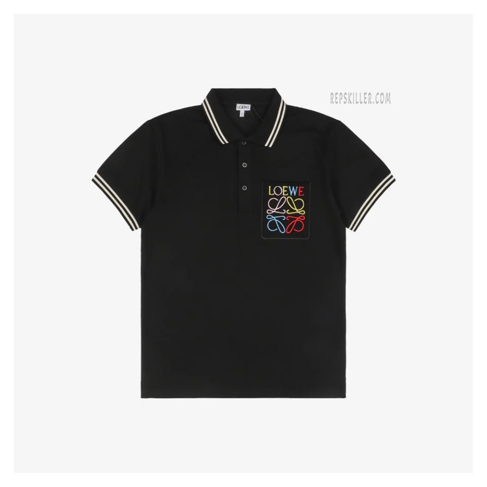 L Pocket Colorblock Floral Logo Polo T-Shirt