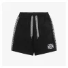 L Side Stripe Floral Logo Embroidered Shorts