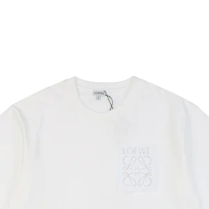 L Woven Floral Logo Faux Pocket Embroidered T-Shirt1.jpeg