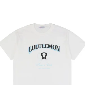 Lululemon Arc Logo Minimal Branding T-Shirt White