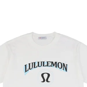 Lululemon Arc Logo Minimal Branding T-Shirt White