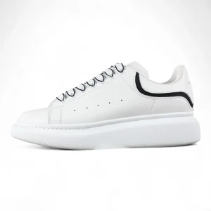 MQ Oversized White Black Stripe Sneakers