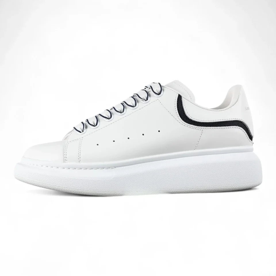 MQ Oversized White Black Stripe Sneakers