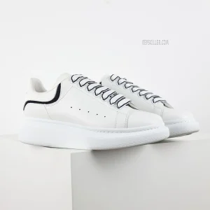 MQ Oversized White Black Stripe Sneakers
