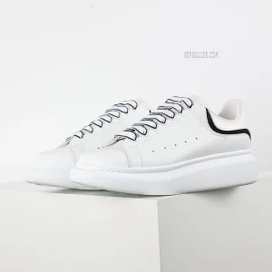 MQ Oversized White Black Stripe Sneakers