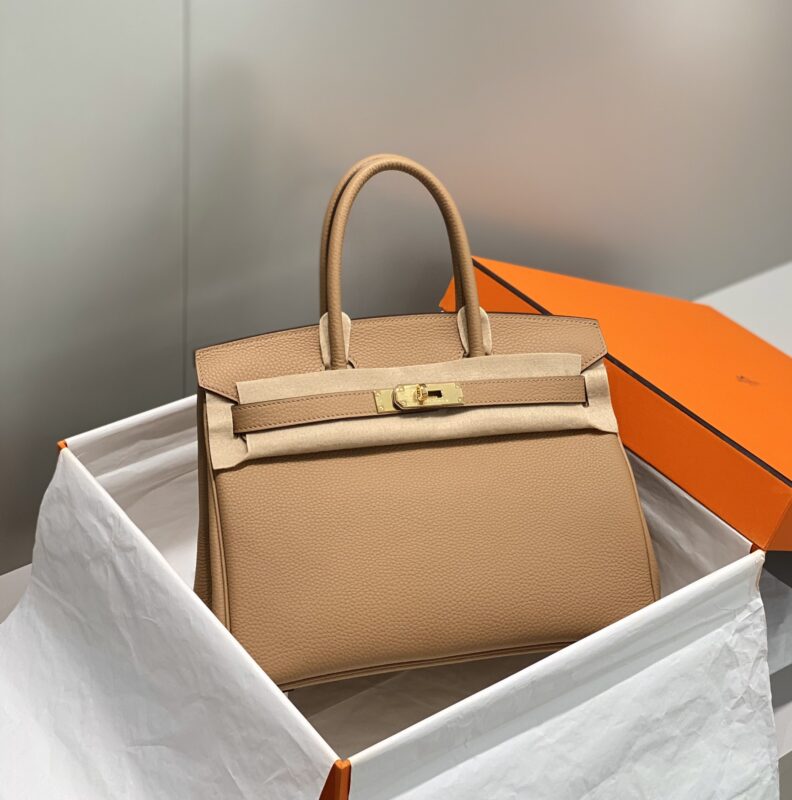 Replica Hermes Birkin Milk Tea - best quality luxury bag dupe