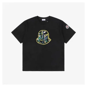 Mxxcler Colorful MK Large Embroidered Logo T-Shirt