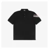 Mxxcler Logo Embroidery Polo Shirt with Arm Webbing Detail (Black/Blue/White)