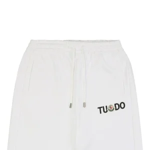 Mxxcler Mini Logo Letter Embroidered Shorts White