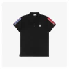 Mxxcler Shoulder MK Tape Trim Polo Shirt (Black/White)