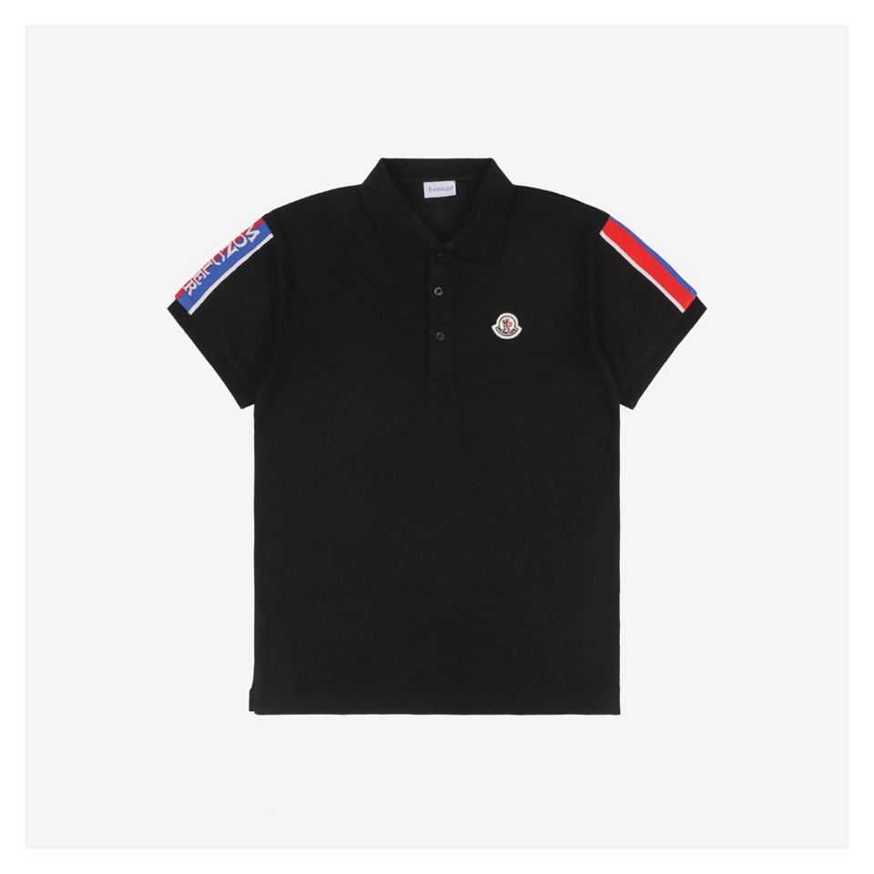 Mxxcler Shoulder MK Tape Trim Polo Shirt