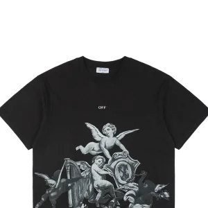 OFF WHITE CO VIRGIL Angel with Harp Graphic T-Shirt