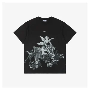 OFF WHITE CO VIRGIL Angel with Harp Graphic T-Shirt