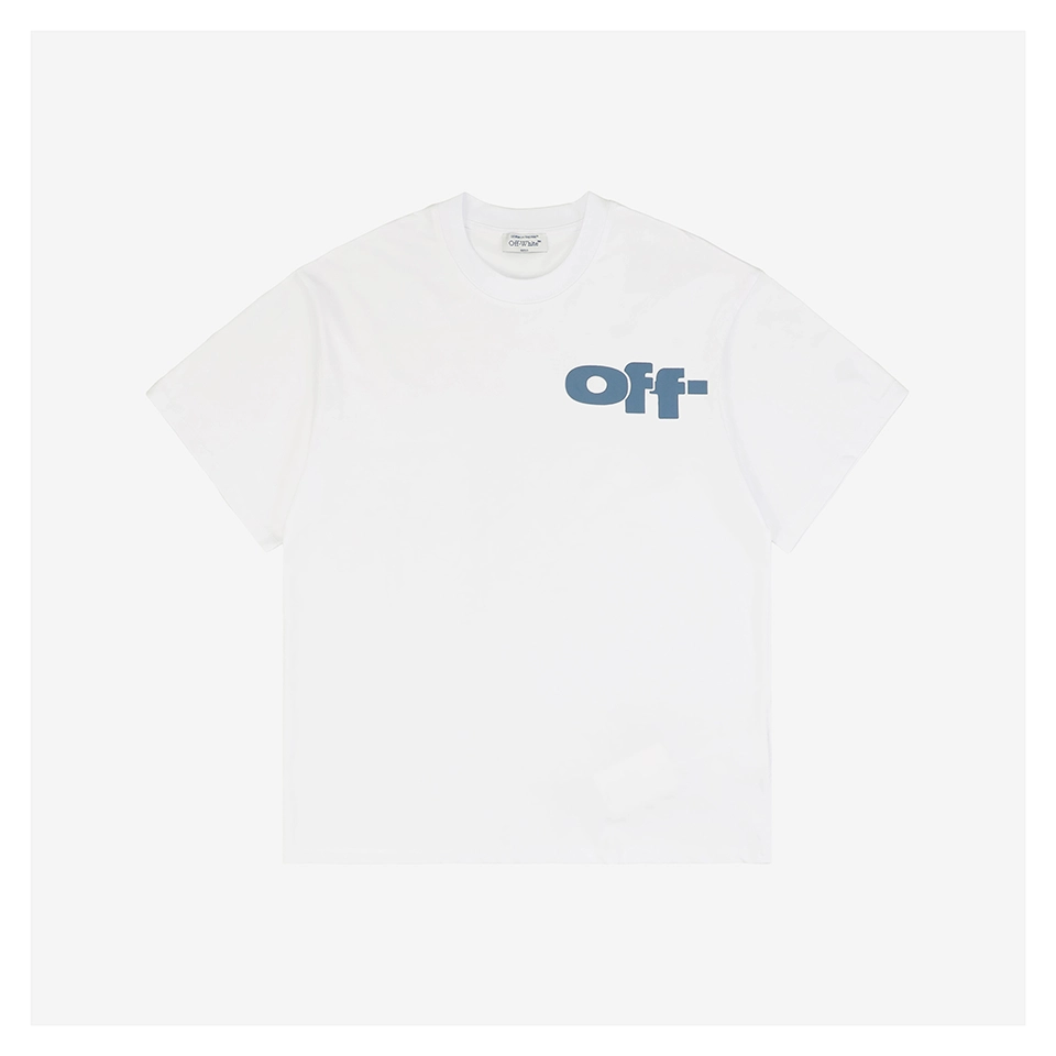 OFF WHITE CO VIRGIL Bold Blue OFF Letter Graphic T-Shirt
