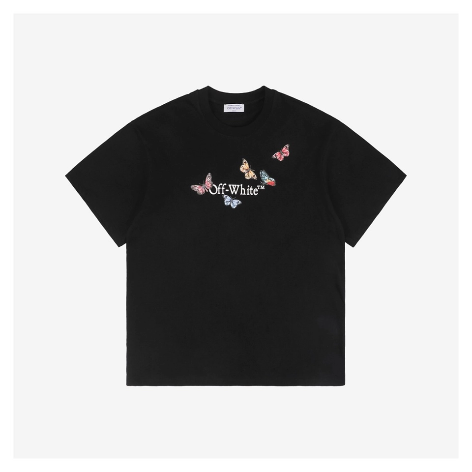 OFF WHITE CO VIRGIL Butterfly Letter Graphic T-Shirt