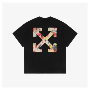 OFF WHITE CO VIRGIL Flowing Watercolor Arrow Graphic T-Shirt
