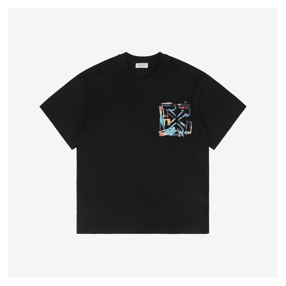 OFF WHITE CO VIRGIL Graffiti Mini Arrow Lettering T-Shirt