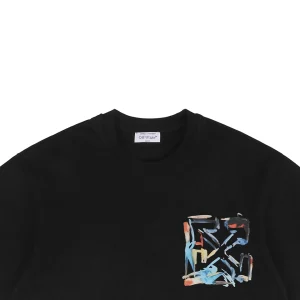 OFF WHITE CO VIRGIL Graffiti Mini Arrow Lettering T-Shirt