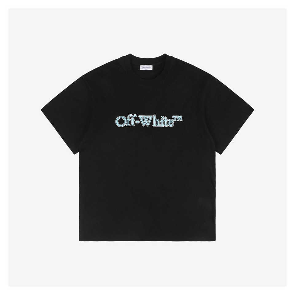 OFF WHITE CO VIRGIL Vintage Blue OFF Letter Graphic T-Shirt