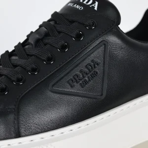 PD Black Leather Low Top Sneakers with White Sole3.jpeg