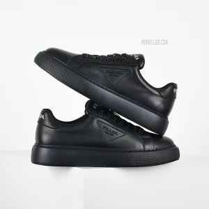 PD Black Leather Low Top Sneakers