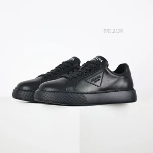 PD Black Leather Low Top Sneakers