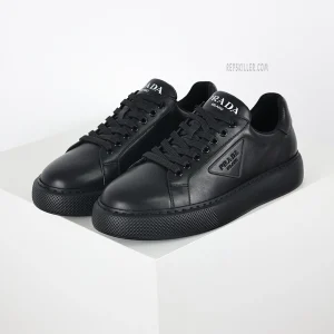 PD Black Leather Low Top Sneakers