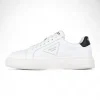 PD Vitello Soft Rubber Triangle Logo Low Top Sneakers White