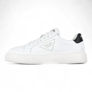 PD Vitello Soft Rubber Triangle Logo Low Top Sneakers White
