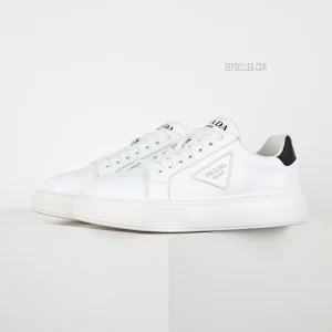 PD Vitello Soft Rubber Triangle Logo Low Top Sneakers White
