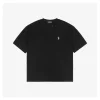 Ralph Lauren Hollow Pony Logo Embroidered Cotton T-Shirt (Black/White)