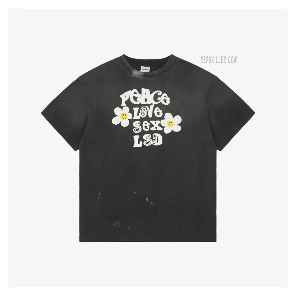 Saint Michael Peace Message Floral Print T-Shirt