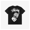 Stussy Plush Dice Graphic T-Shirt (Black/White/Beige/Blue)